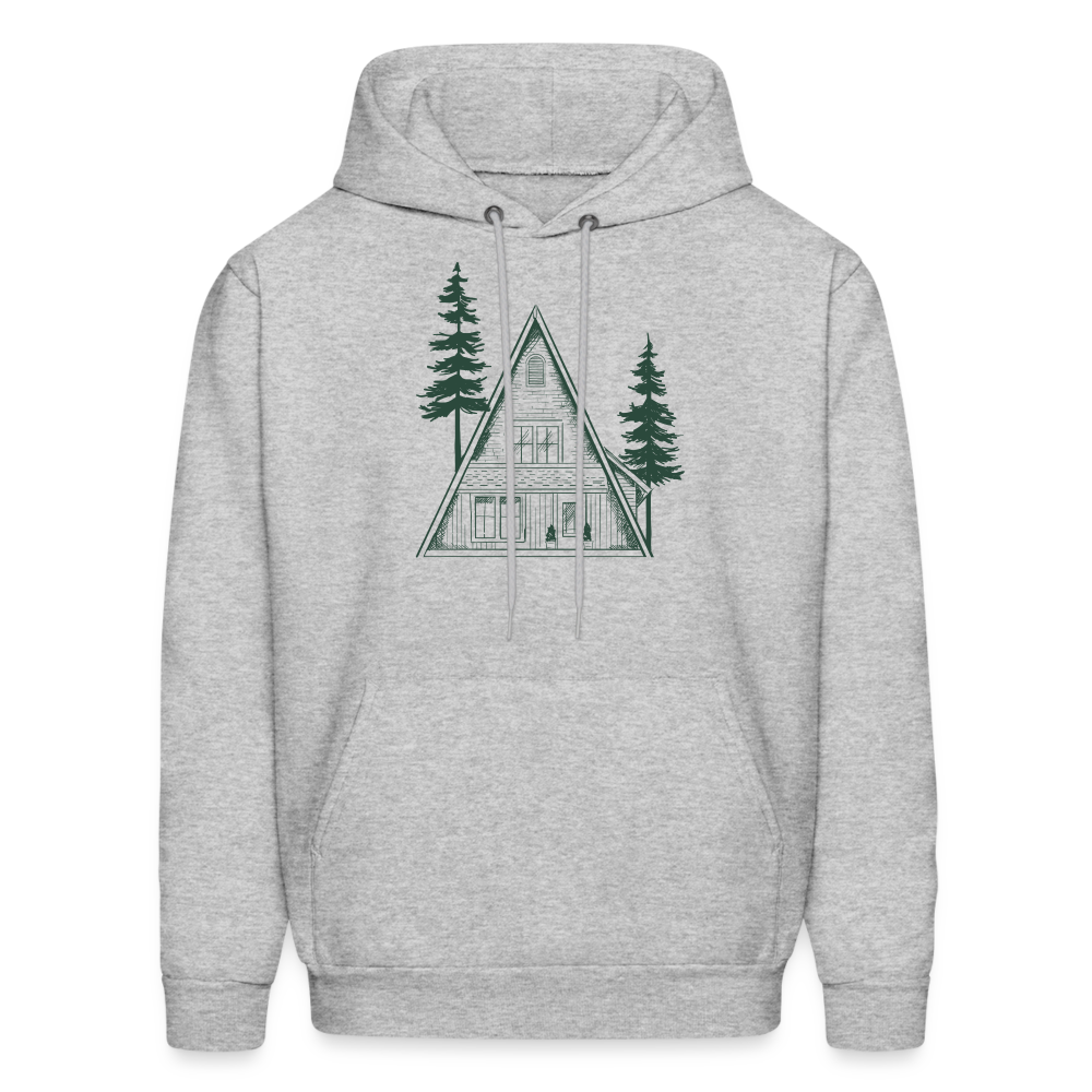 A-Frame Green Men's Hoodie - heather gray