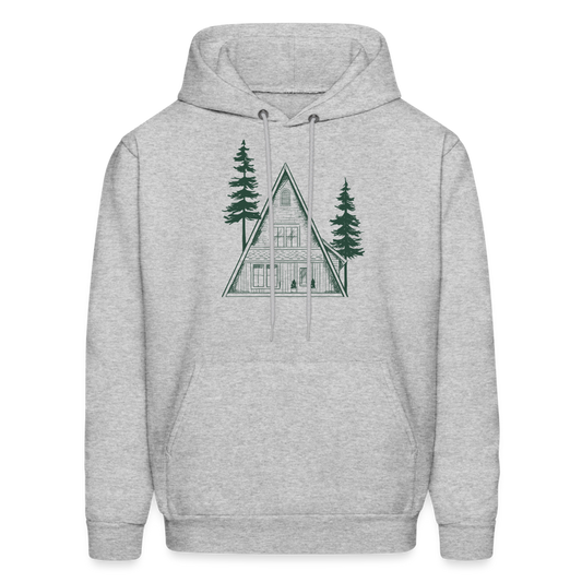 A-Frame Green Men's Hoodie - heather gray