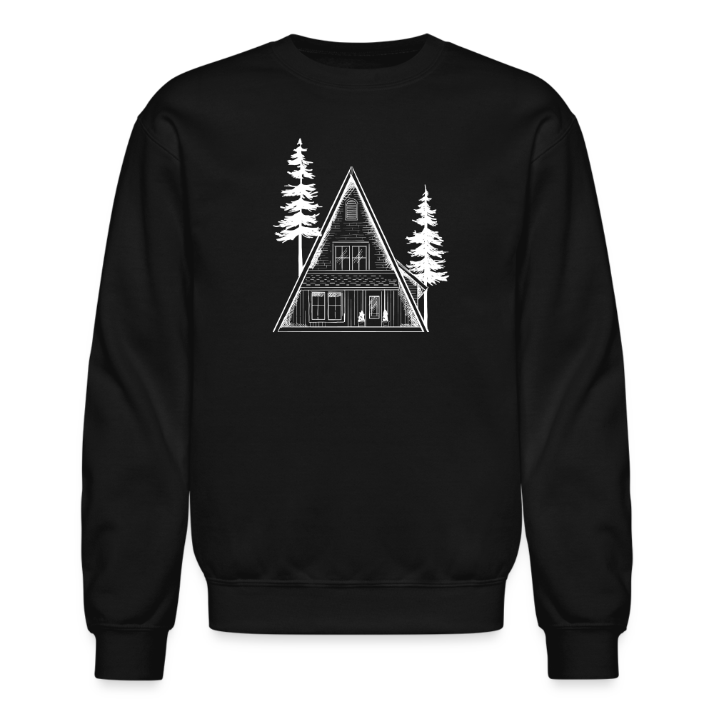 A-Frame White Unisex Crewneck Sweatshirt - black