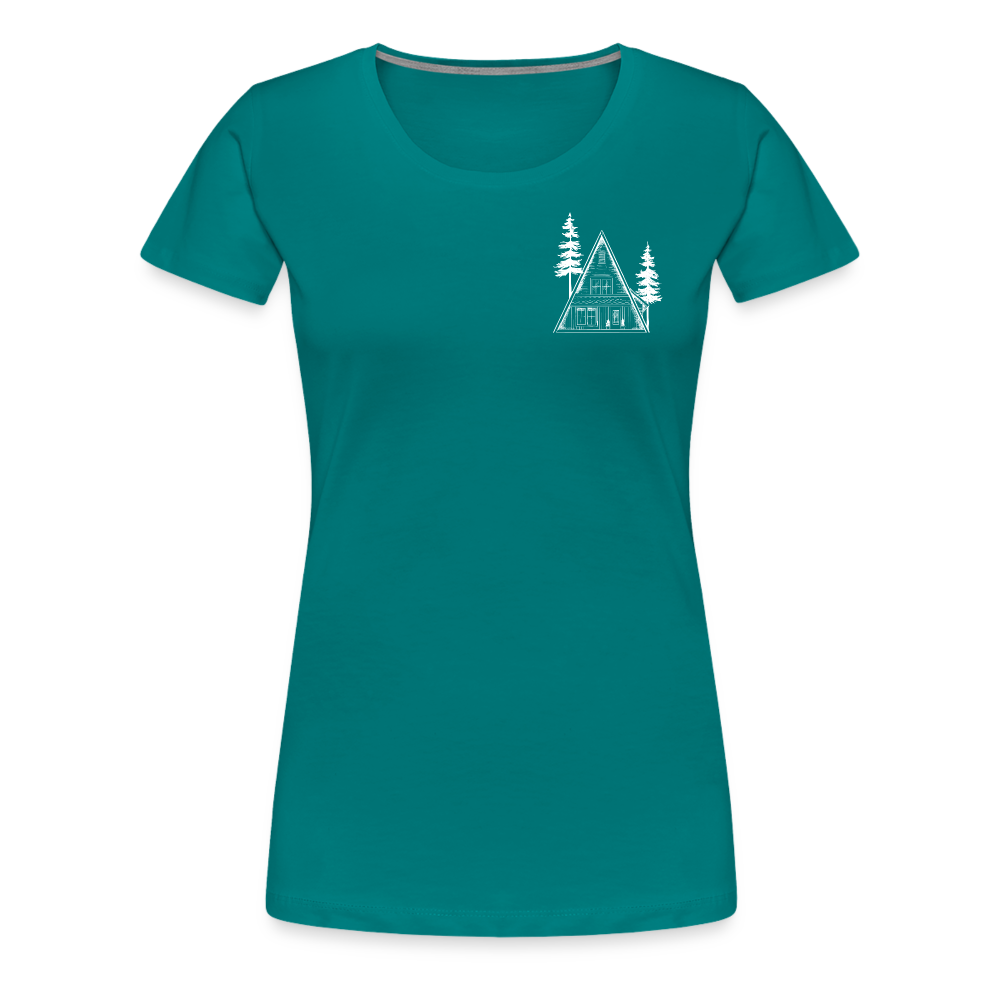 A-Frame White Women's Premium T-Shirt - teal