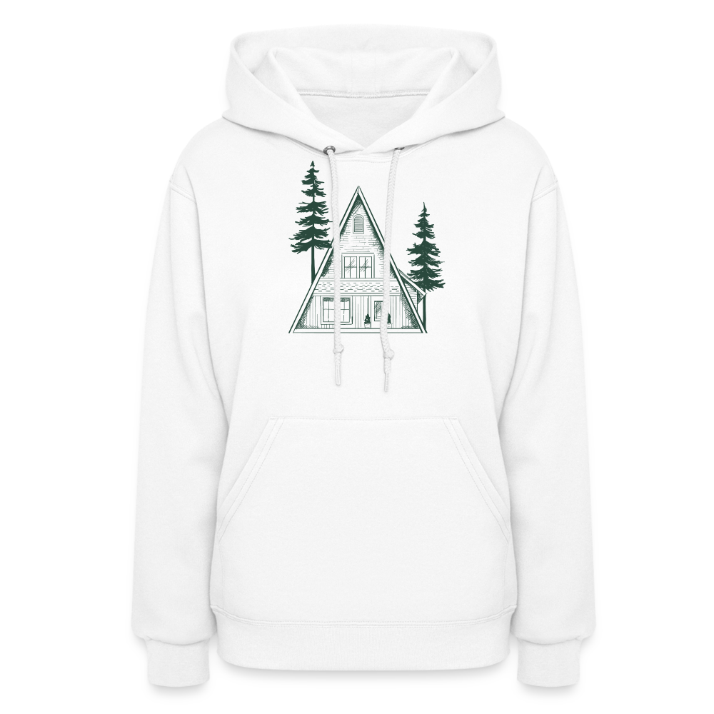 A-Frame Green  Women's Hoodie - white