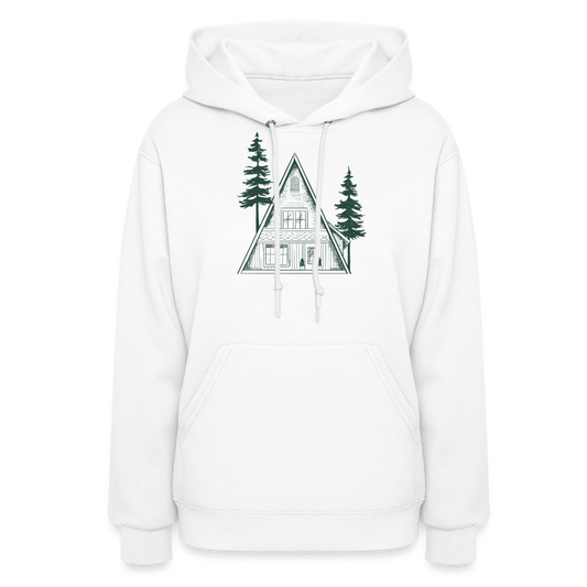 A-Frame Green  Women's Hoodie - white