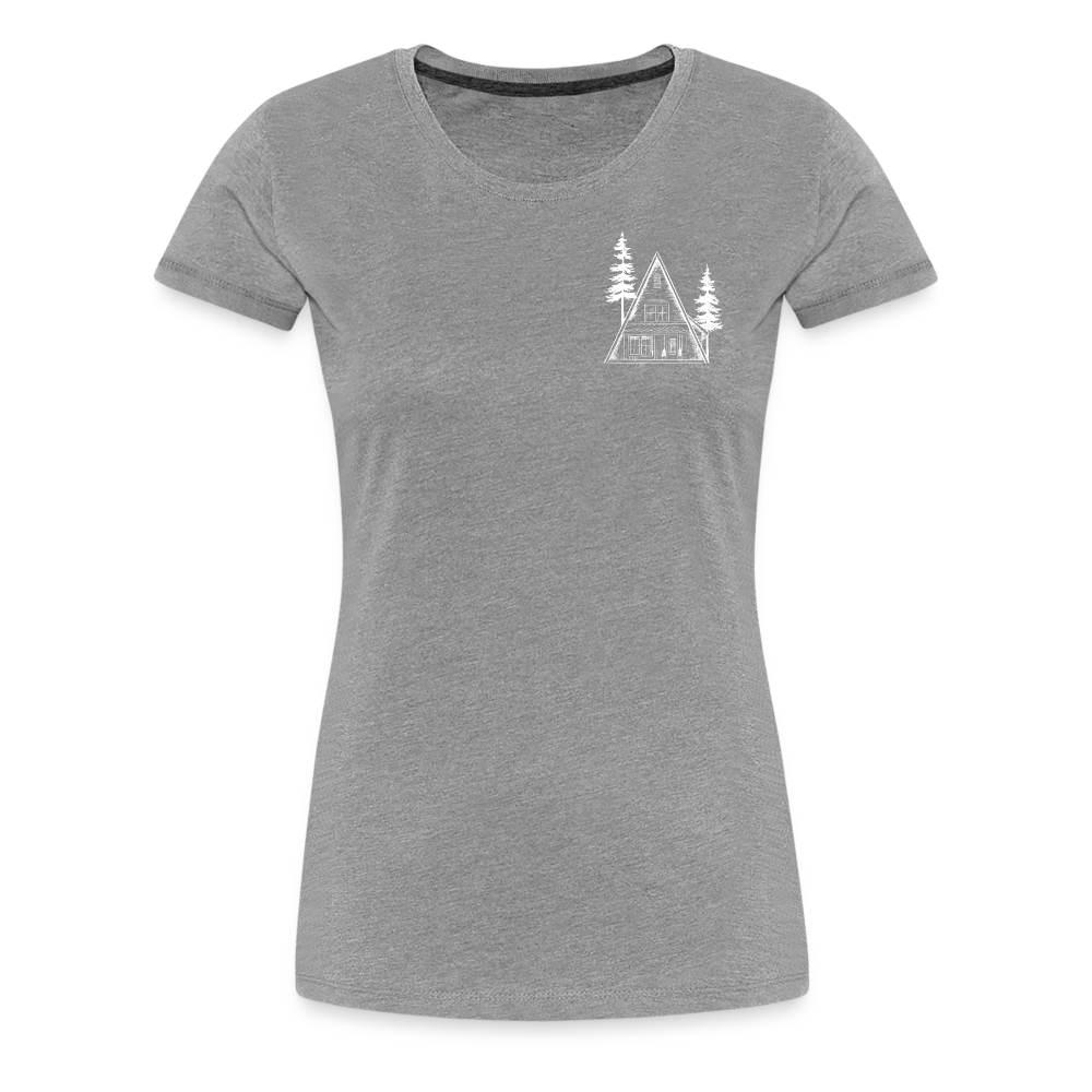 A-Frame White Women's Premium T-Shirt - heather gray