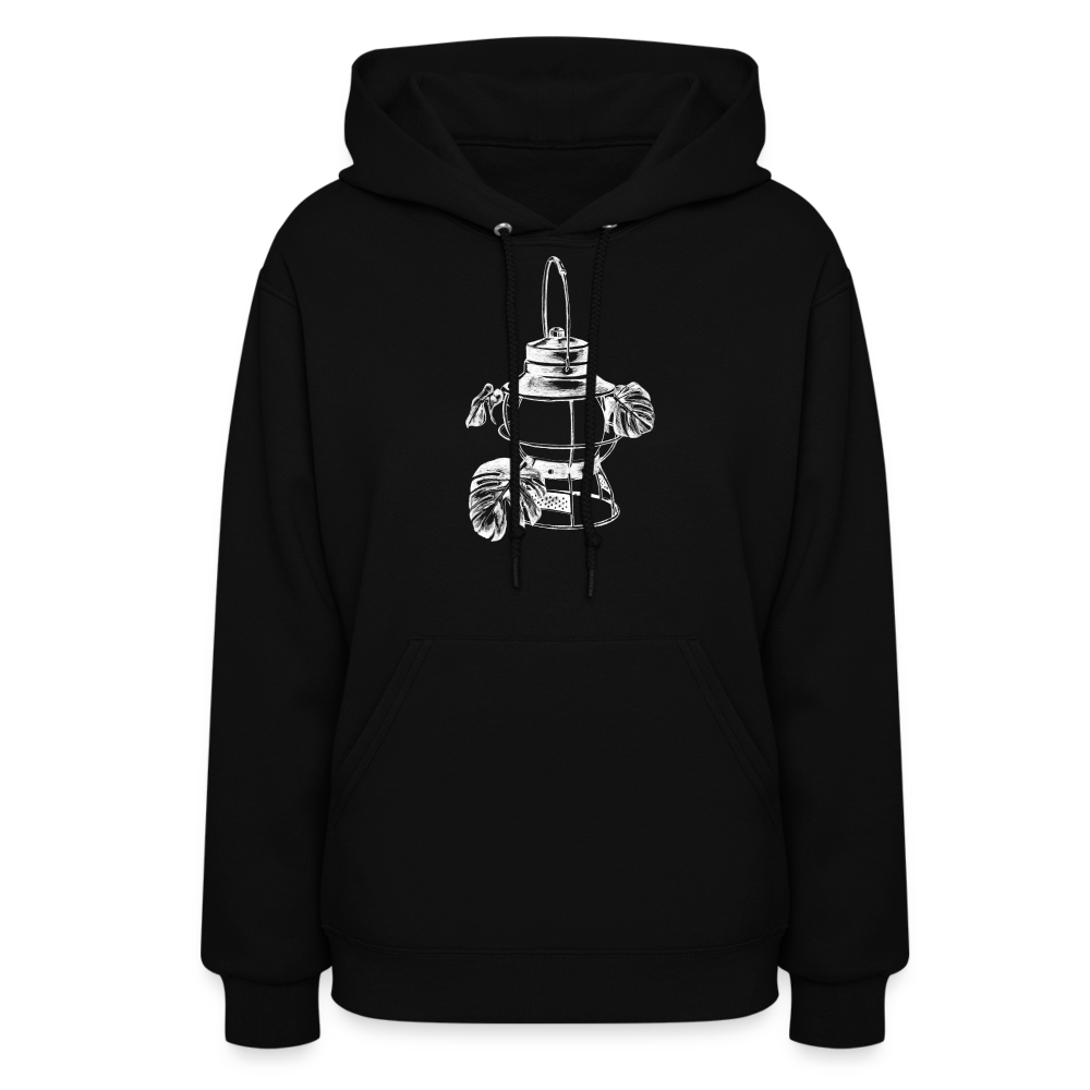 White Lantern Women's Hoodie - black