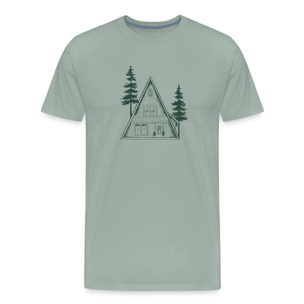 A-Frame Green Men's Premium T-Shirt - steel green