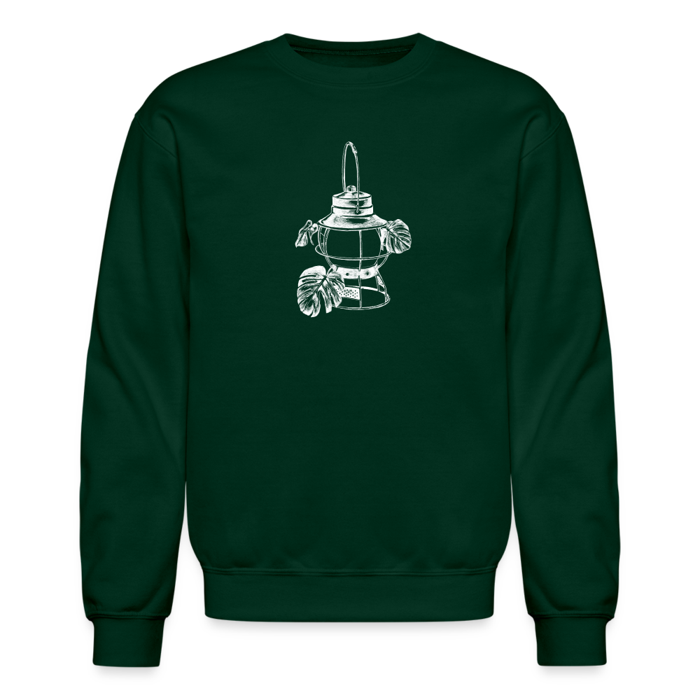 White Lantern Unisex Crewneck Sweatshirt - forest green