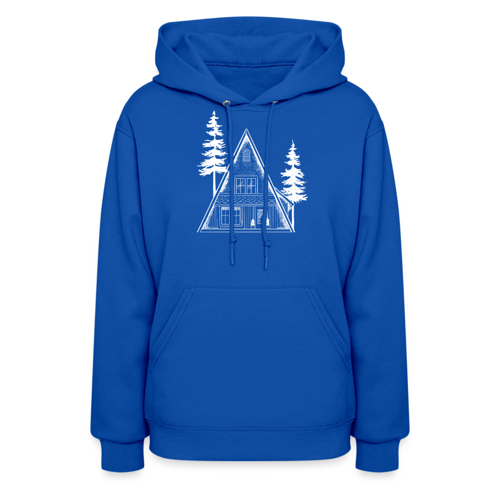 A-Frame White Women's Hoodie - royal blue