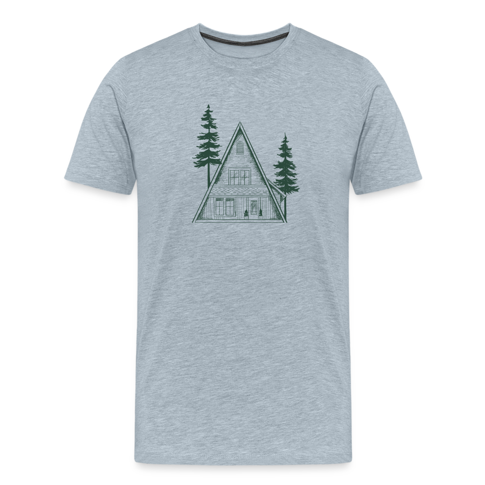 A-Frame Green Men's Premium T-Shirt - heather ice blue