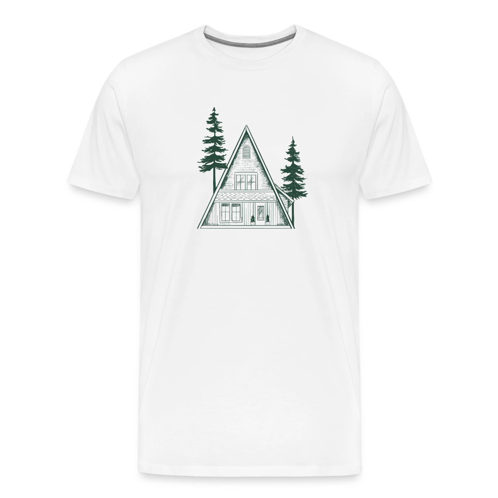 A-Frame Green Men's Premium T-Shirt - white