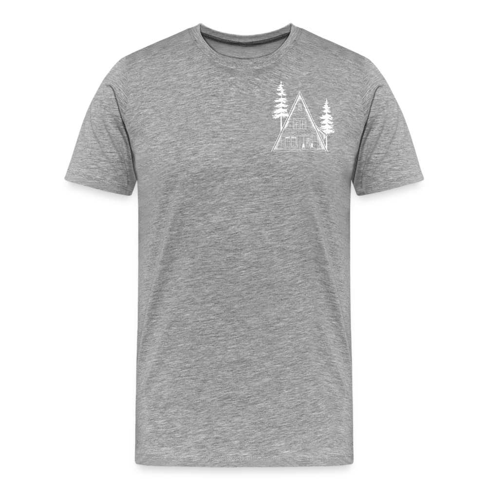 A-Frame White Men's Premium T-Shirt - heather gray