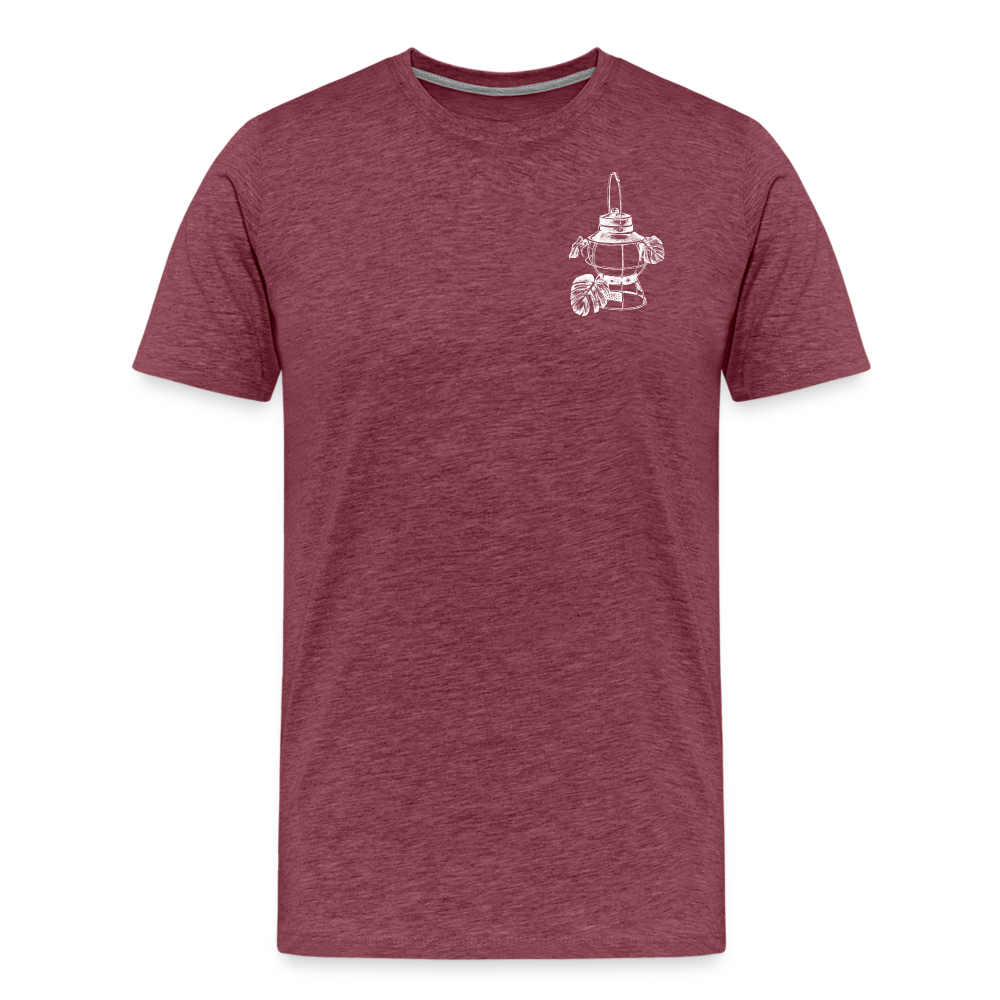 White Lantern Men's Premium T-Shirt - heather burgundy