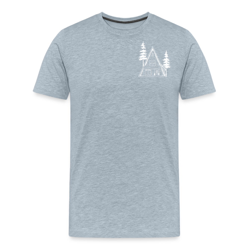 A-Frame White Men's Premium T-Shirt - heather ice blue