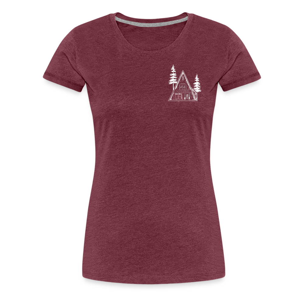 A-Frame White Women's Premium T-Shirt - heather burgundy