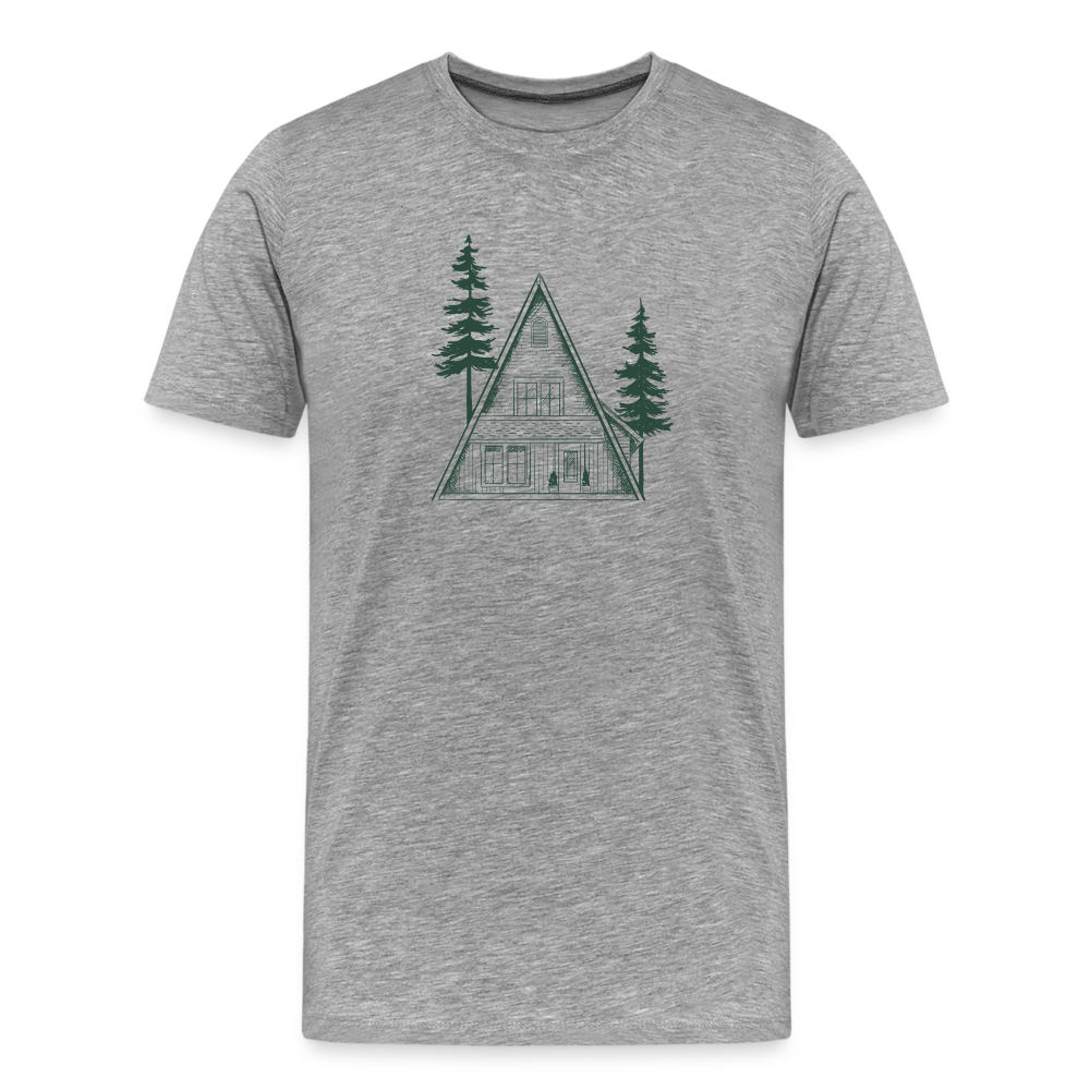 A-Frame Green Men's Premium T-Shirt - heather gray