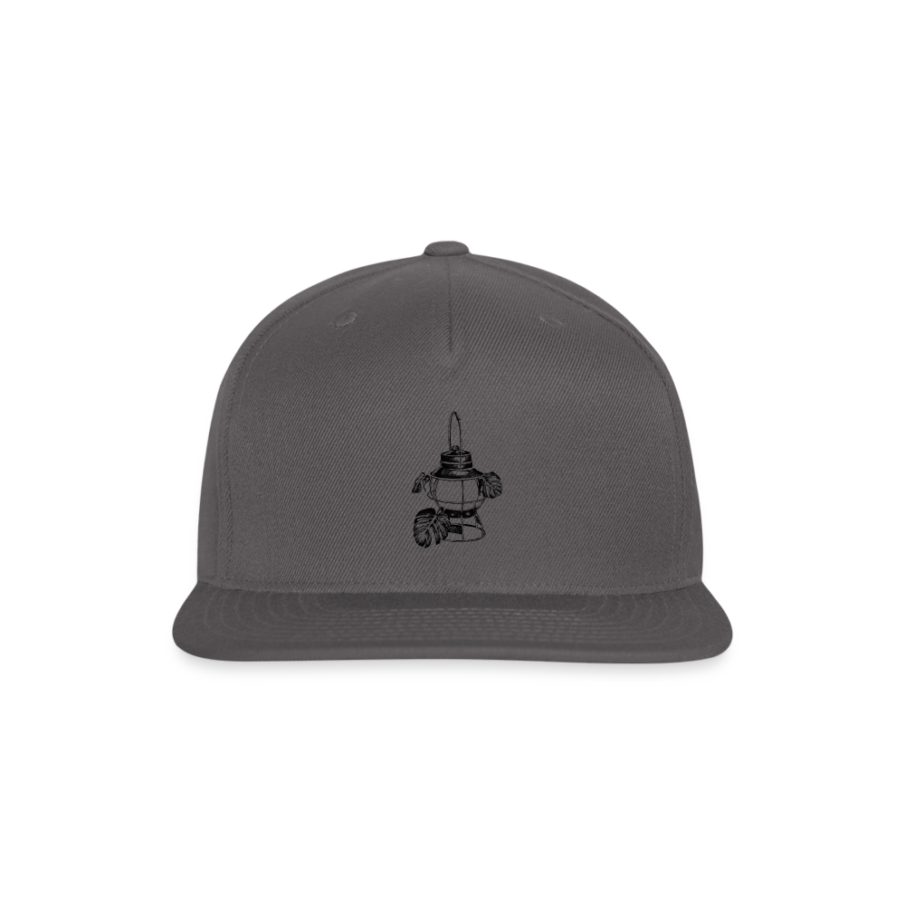 Black Lantern Snapback Baseball Cap - dark grey