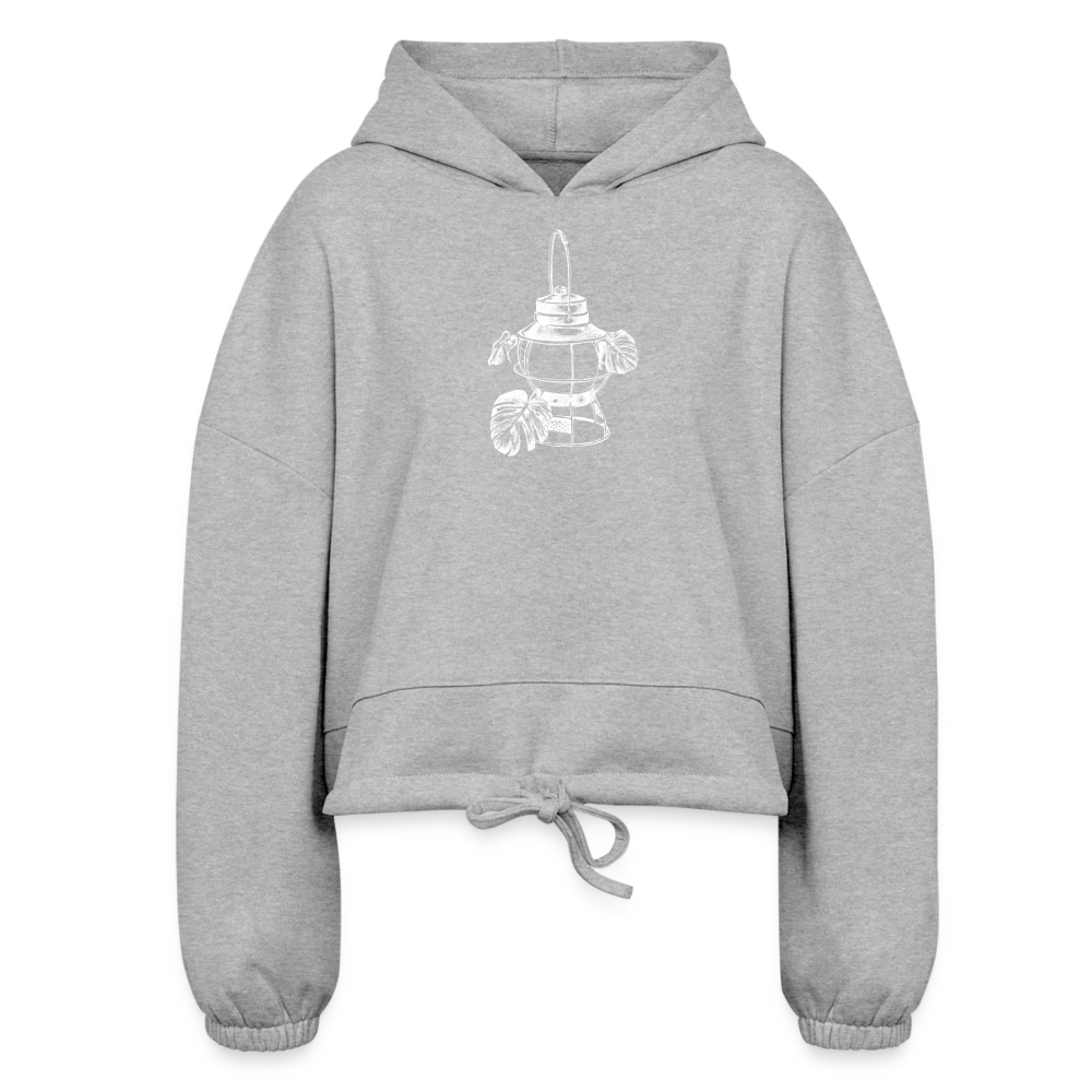 White Lantern Women’s Cozy AF Cropped Hoodie - heather gray