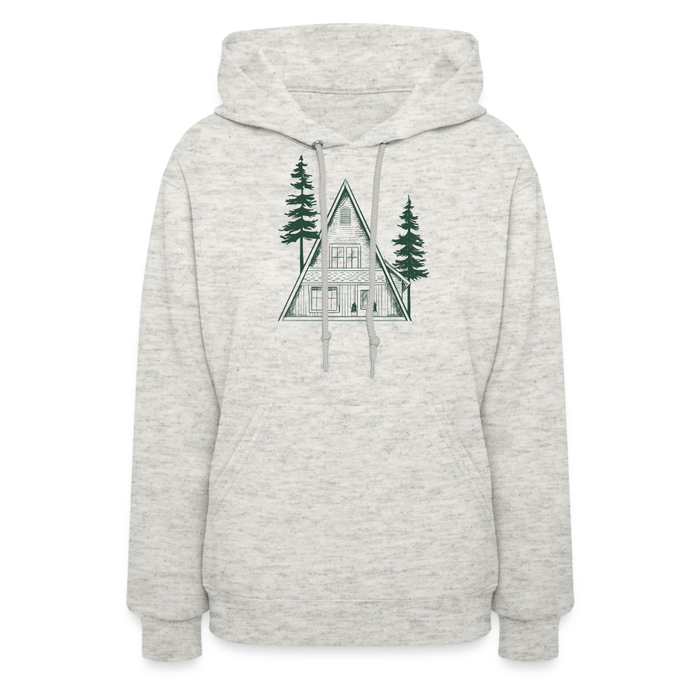 A-Frame Green  Women's Hoodie - heather oatmeal