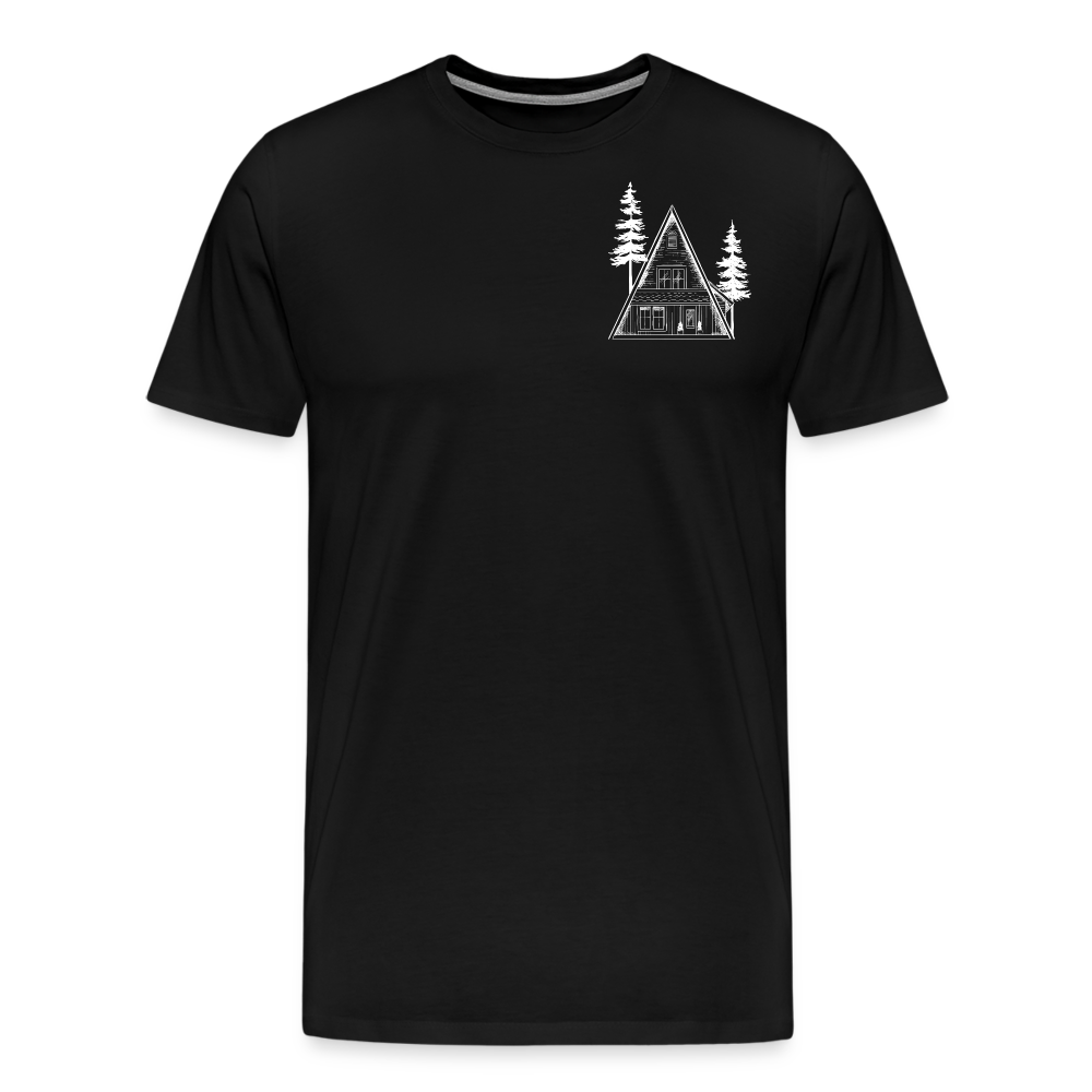 A-Frame White Men's Premium T-Shirt - black