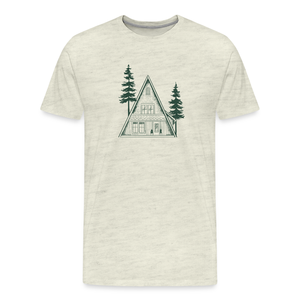 A-Frame Green Men's Premium T-Shirt - heather oatmeal