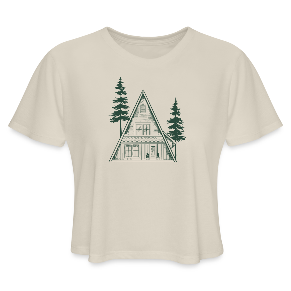 A-Frame Green Women's Cropped T-Shirt - dust