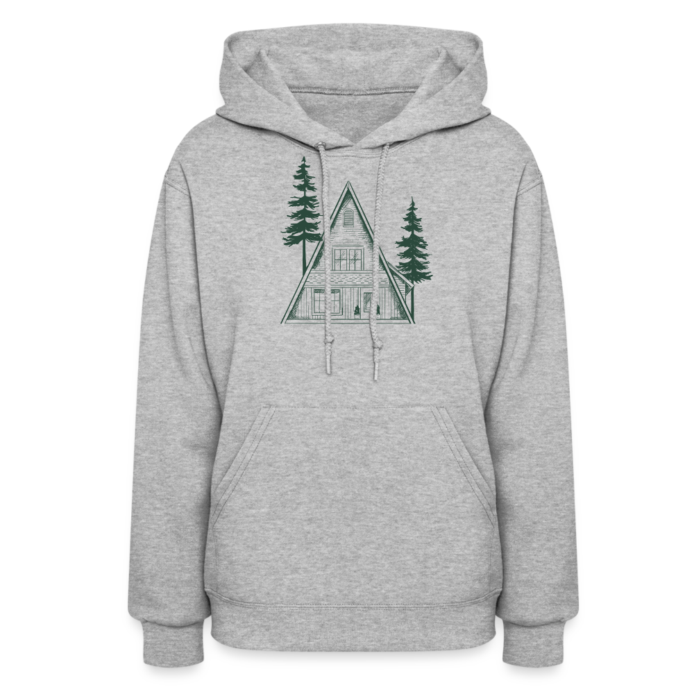 A-Frame Green  Women's Hoodie - heather gray