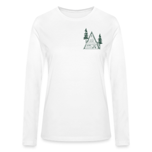 A-Frame Green Women's Long Sleeve - white