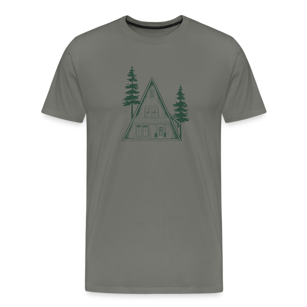 A-Frame Green Men's Premium T-Shirt - asphalt gray