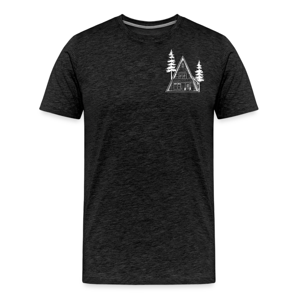 A-Frame White Men's Premium T-Shirt - charcoal grey