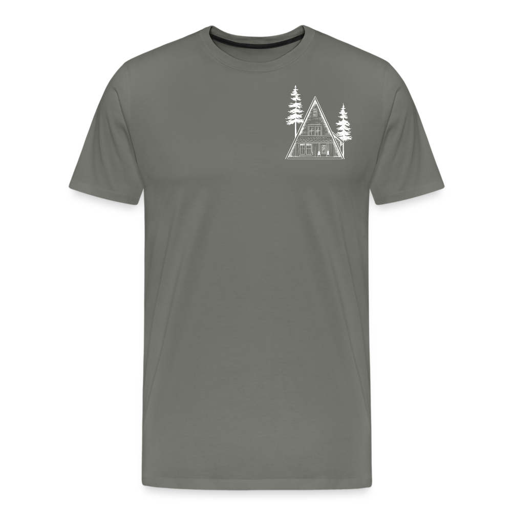 A-Frame White Men's Premium T-Shirt - asphalt gray