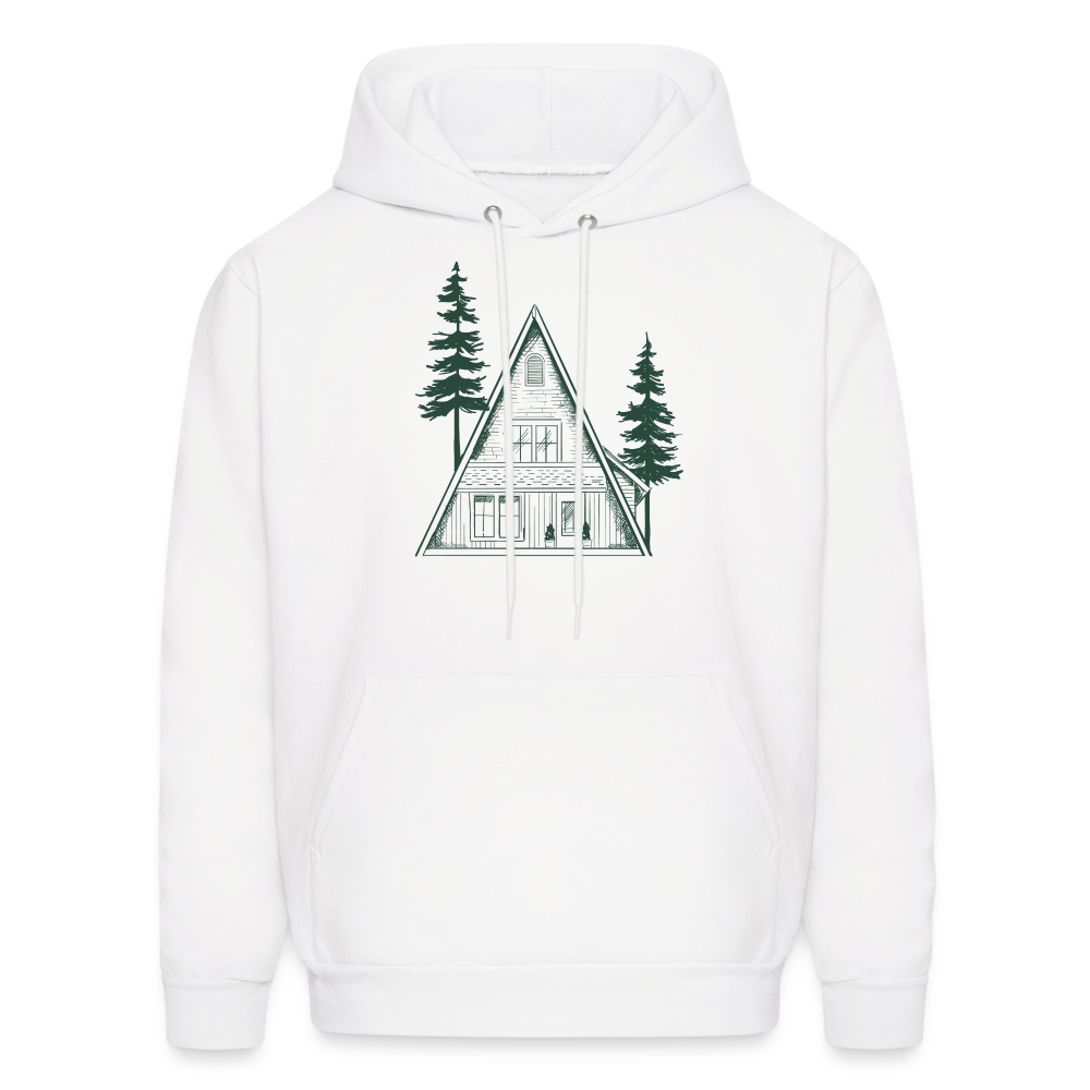 A-Frame Green Men's Hoodie - white