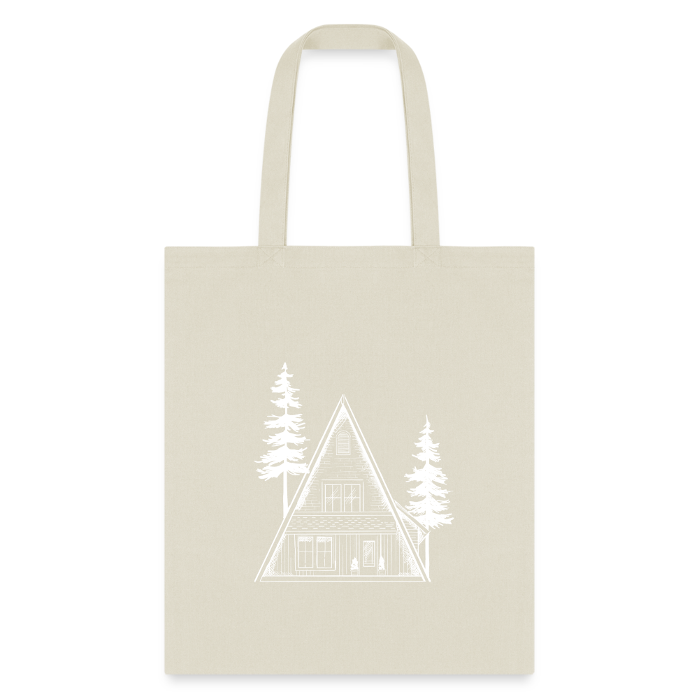 A-Frame White Tote Bag - natural