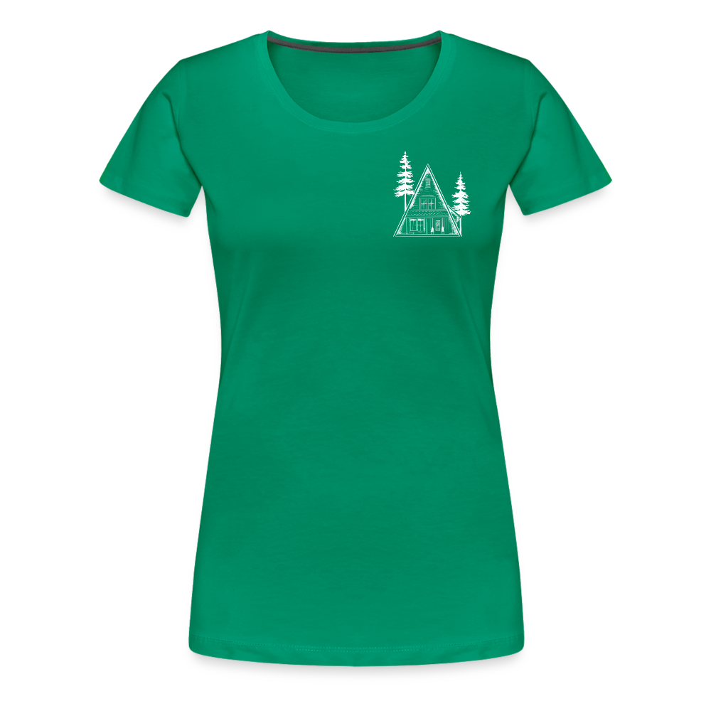 A-Frame White Women's Premium T-Shirt - kelly green