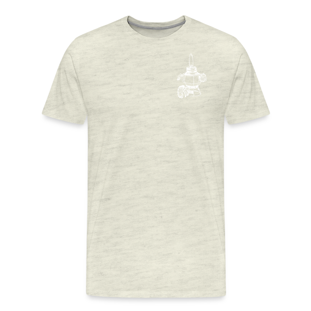 White Lantern Men's Premium T-Shirt - heather oatmeal