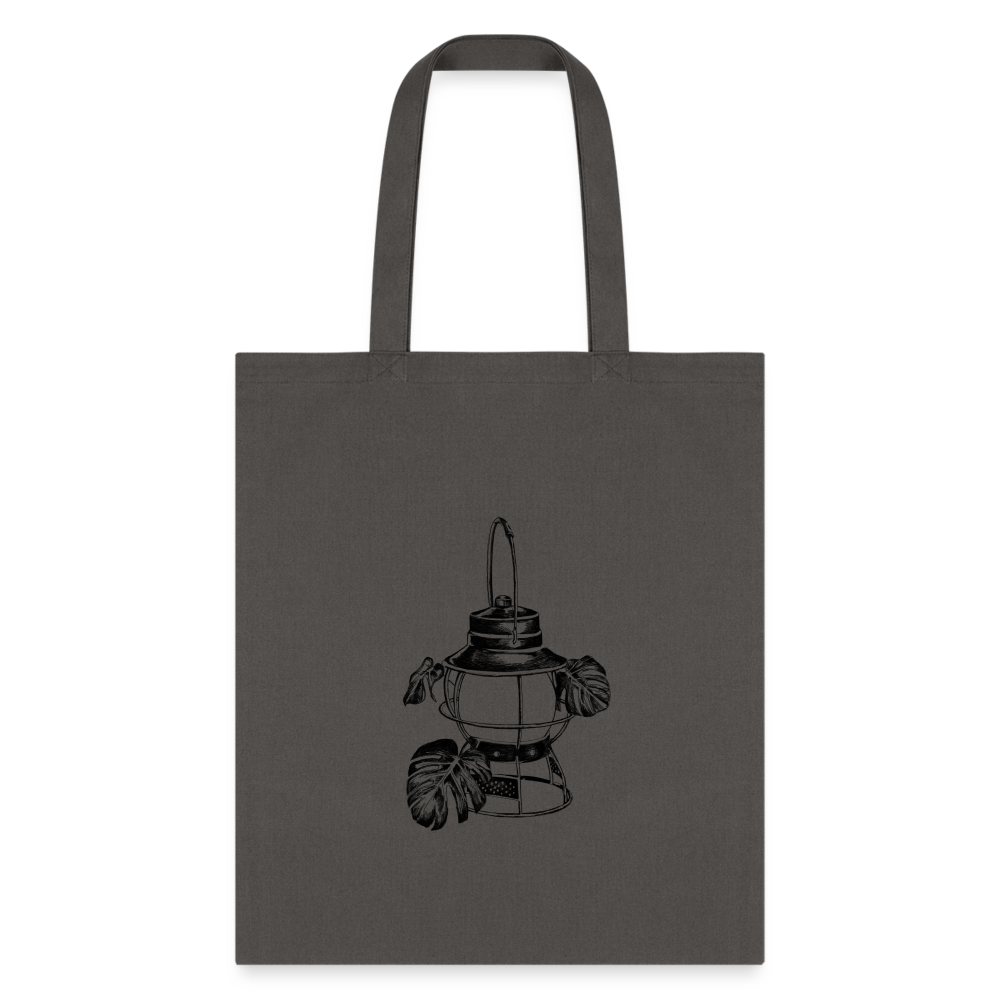 Black Lantern Tote Bag - charcoal