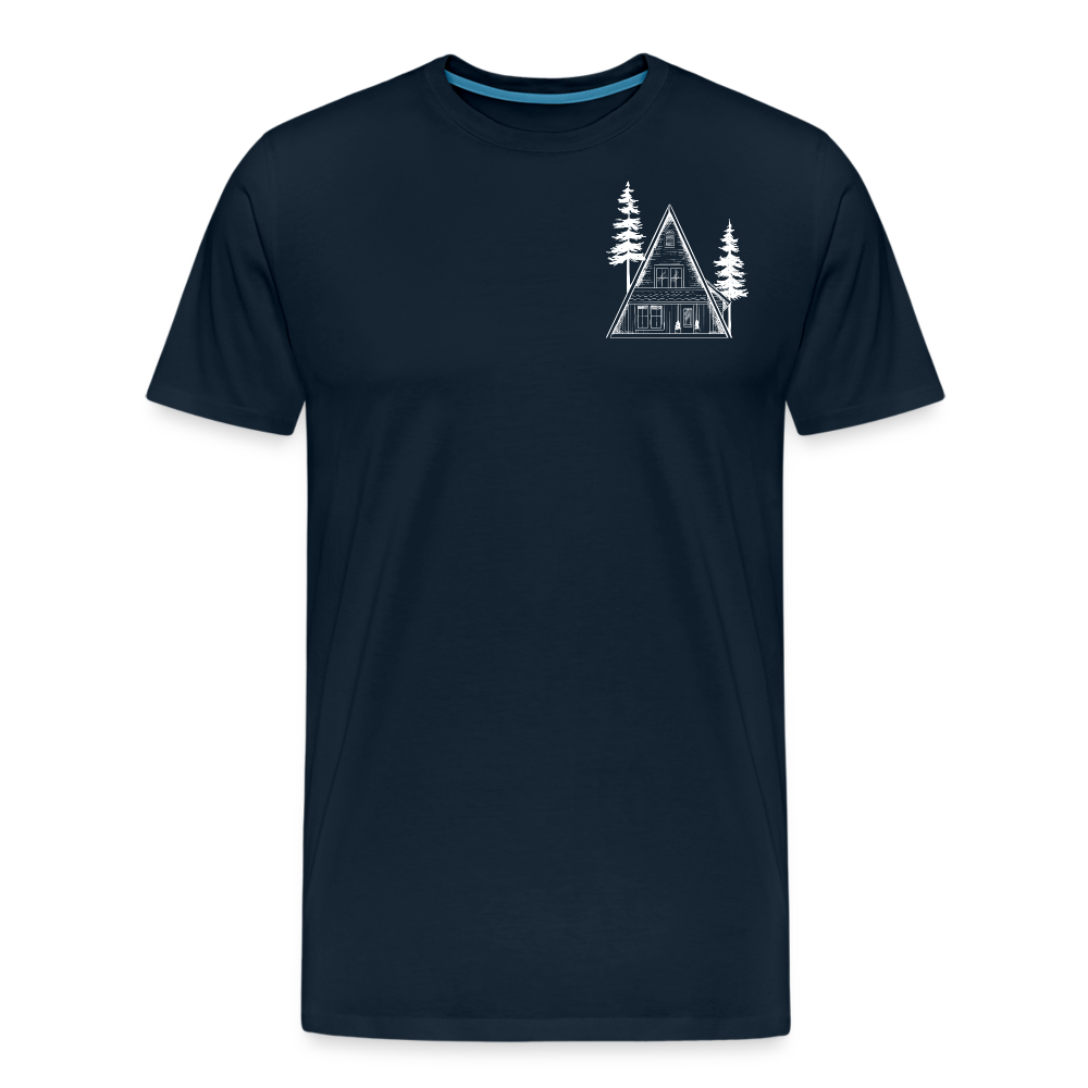 A-Frame White Men's Premium T-Shirt - deep navy