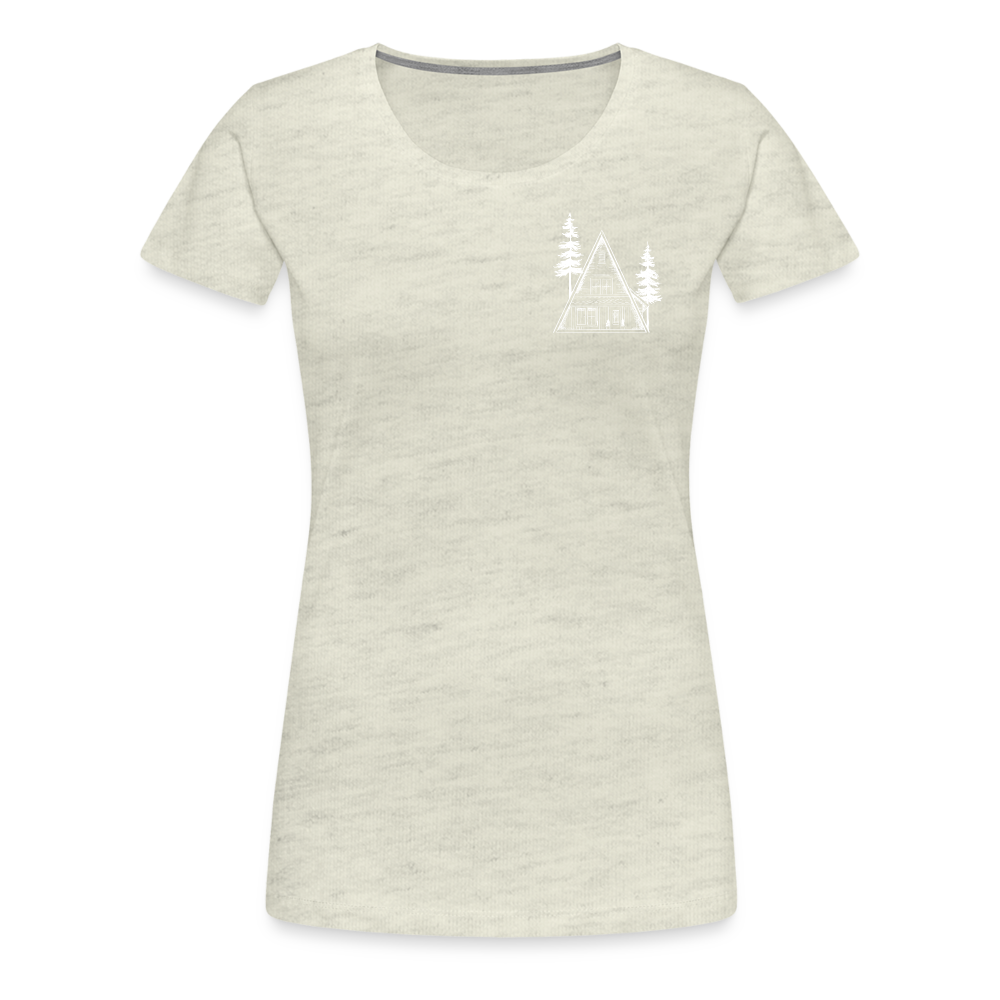 A-Frame White Women's Premium T-Shirt - heather oatmeal