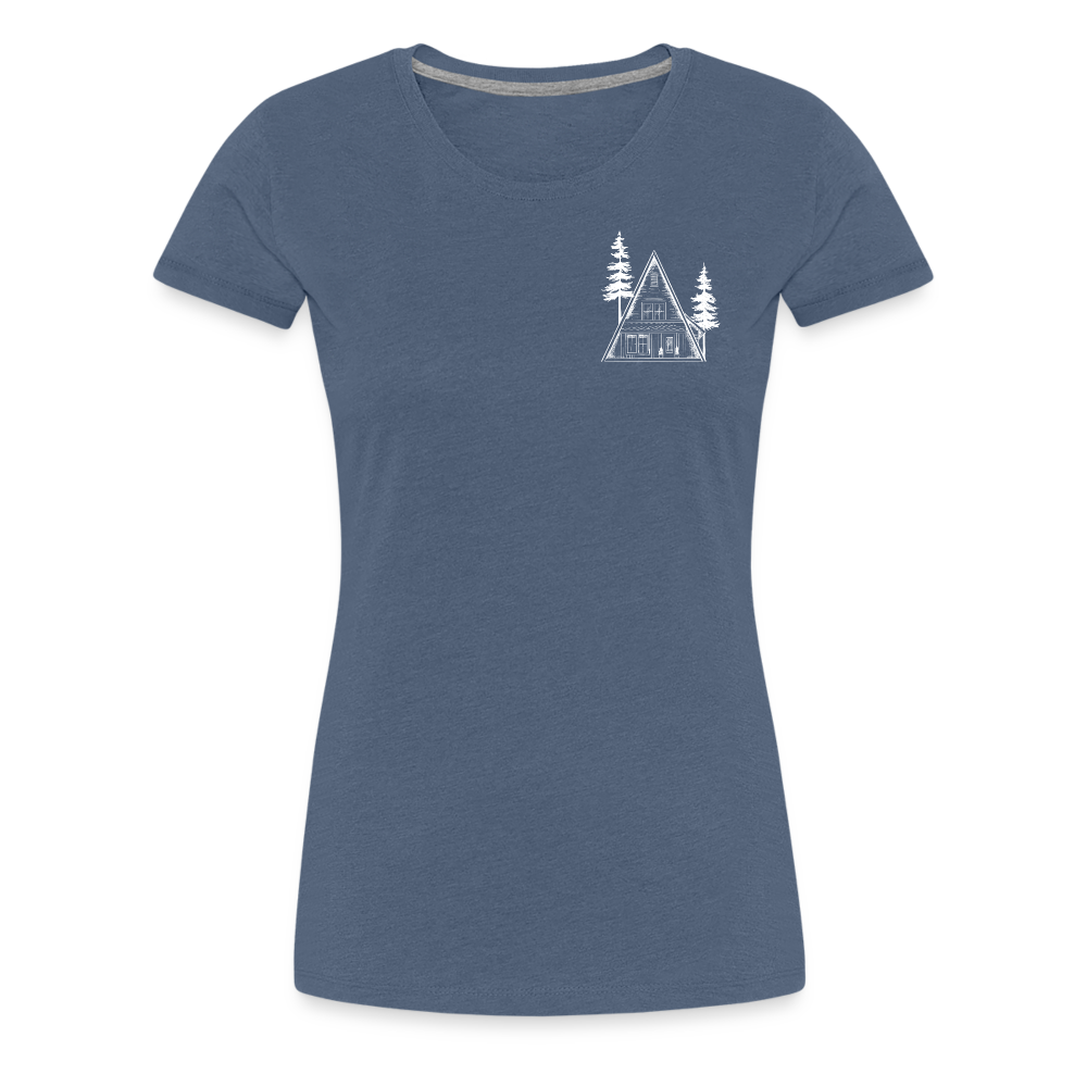 A-Frame White Women's Premium T-Shirt - heather blue