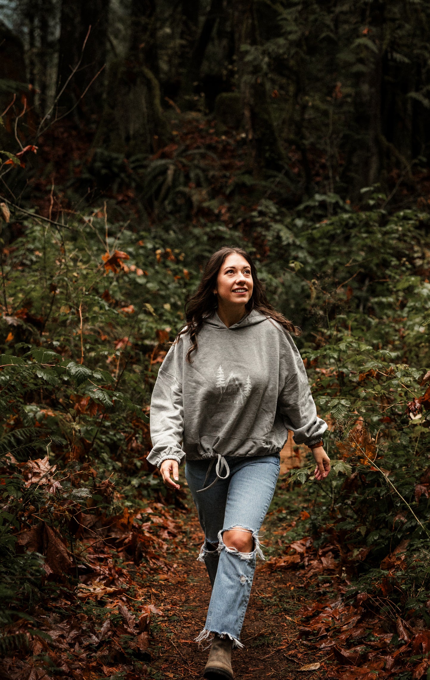 A-Frame White Women’s Cozy AF Cropped Hoodie