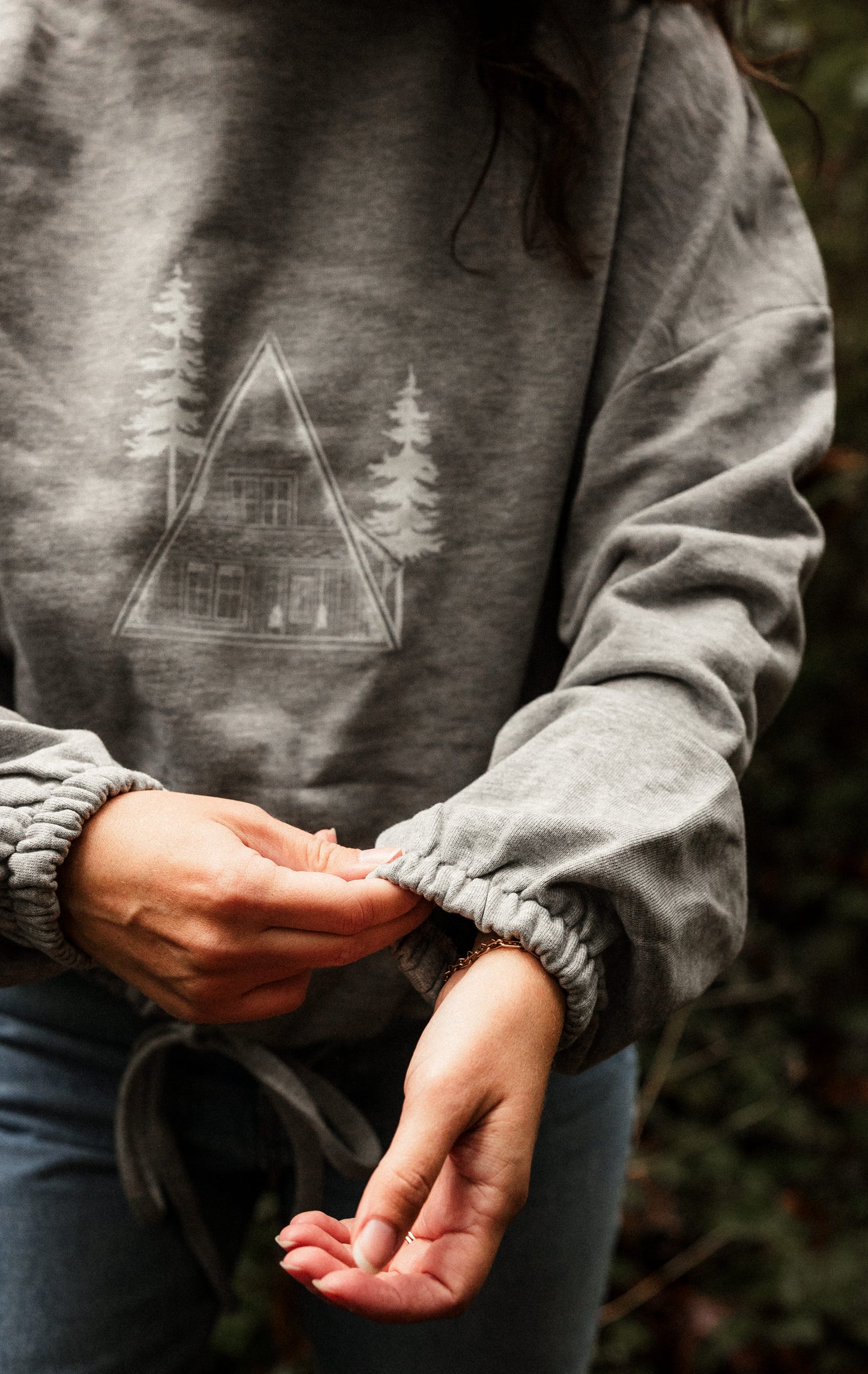 A-Frame White Women’s Cozy AF Cropped Hoodie