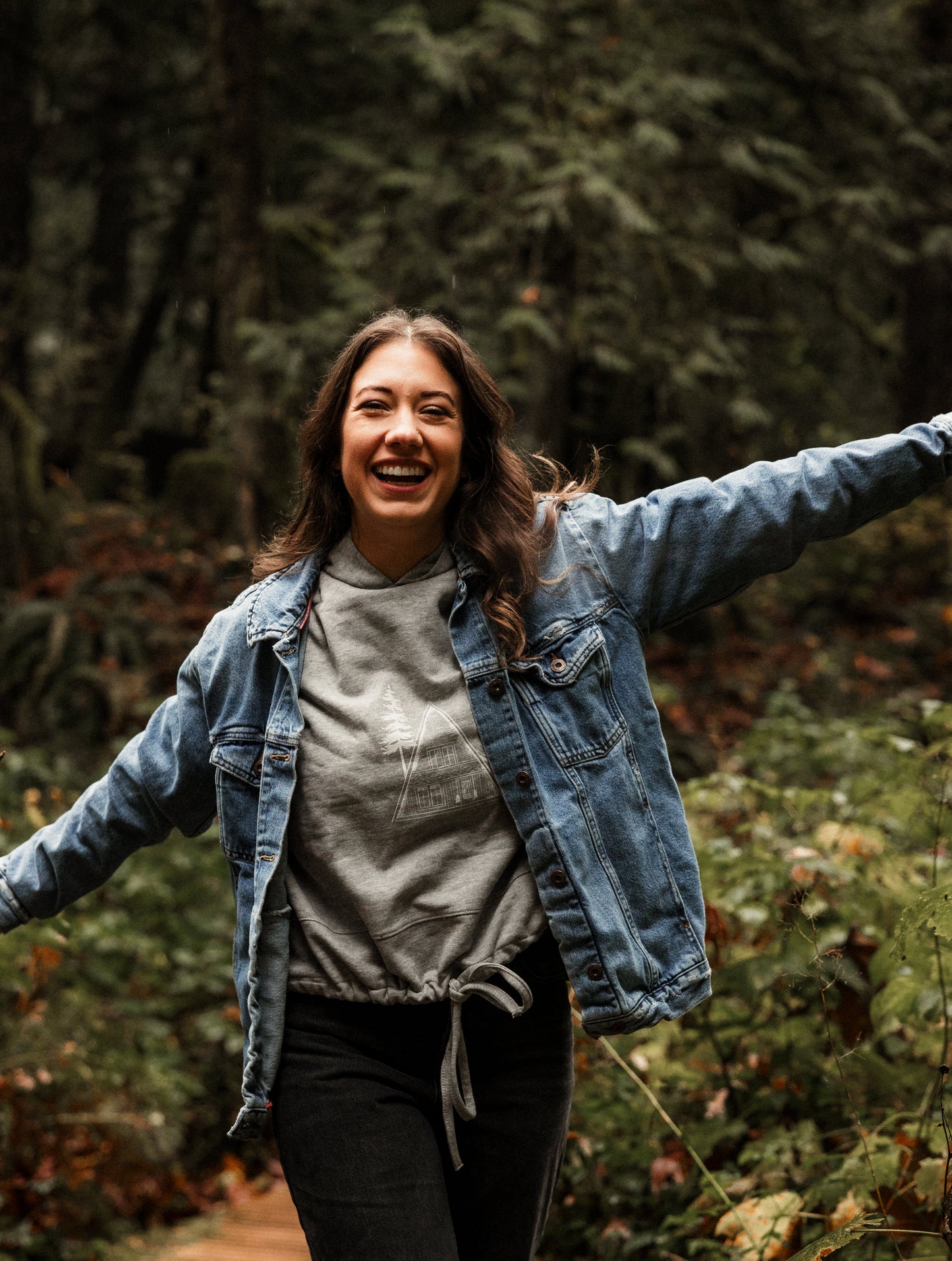 A-Frame White Women’s Cozy AF Cropped Hoodie