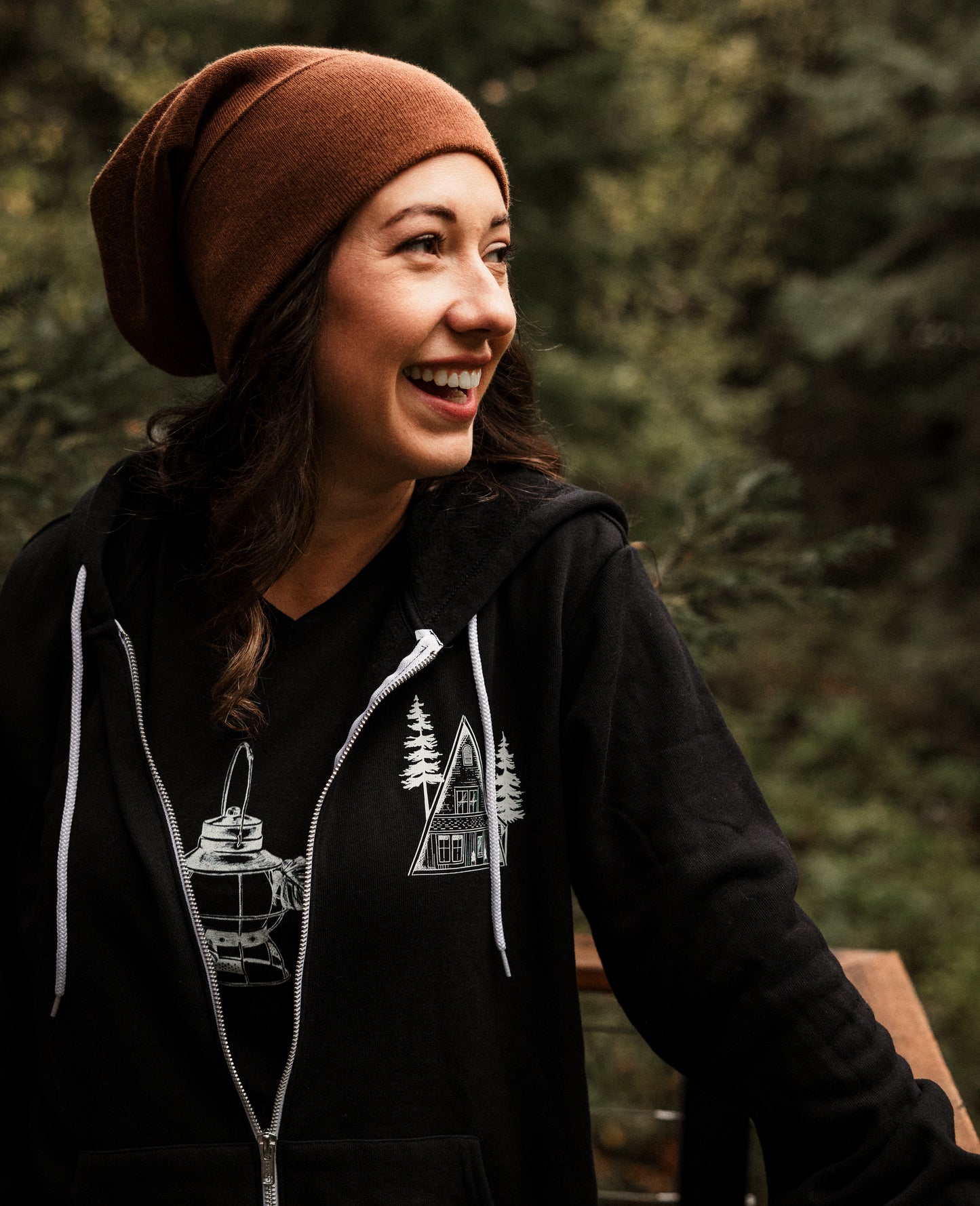 A-Frame White Unisex Full Zip Hoodie