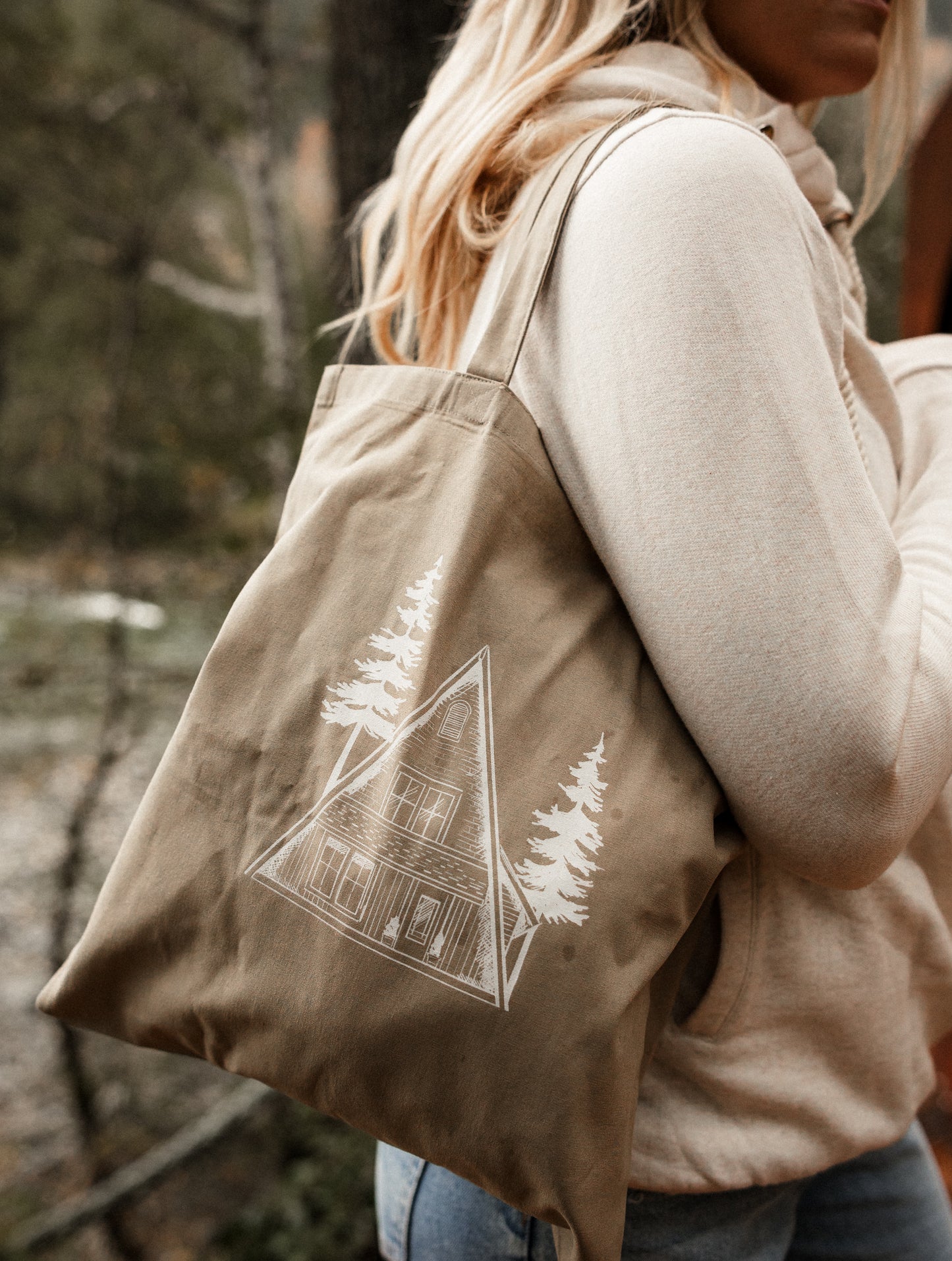 A-Frame White Tote Bag