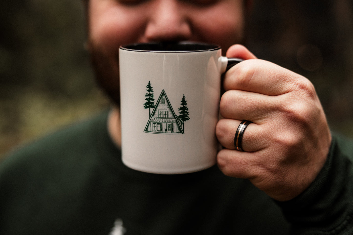 A-Frame Green 11 oz Contrast Coffee Mug